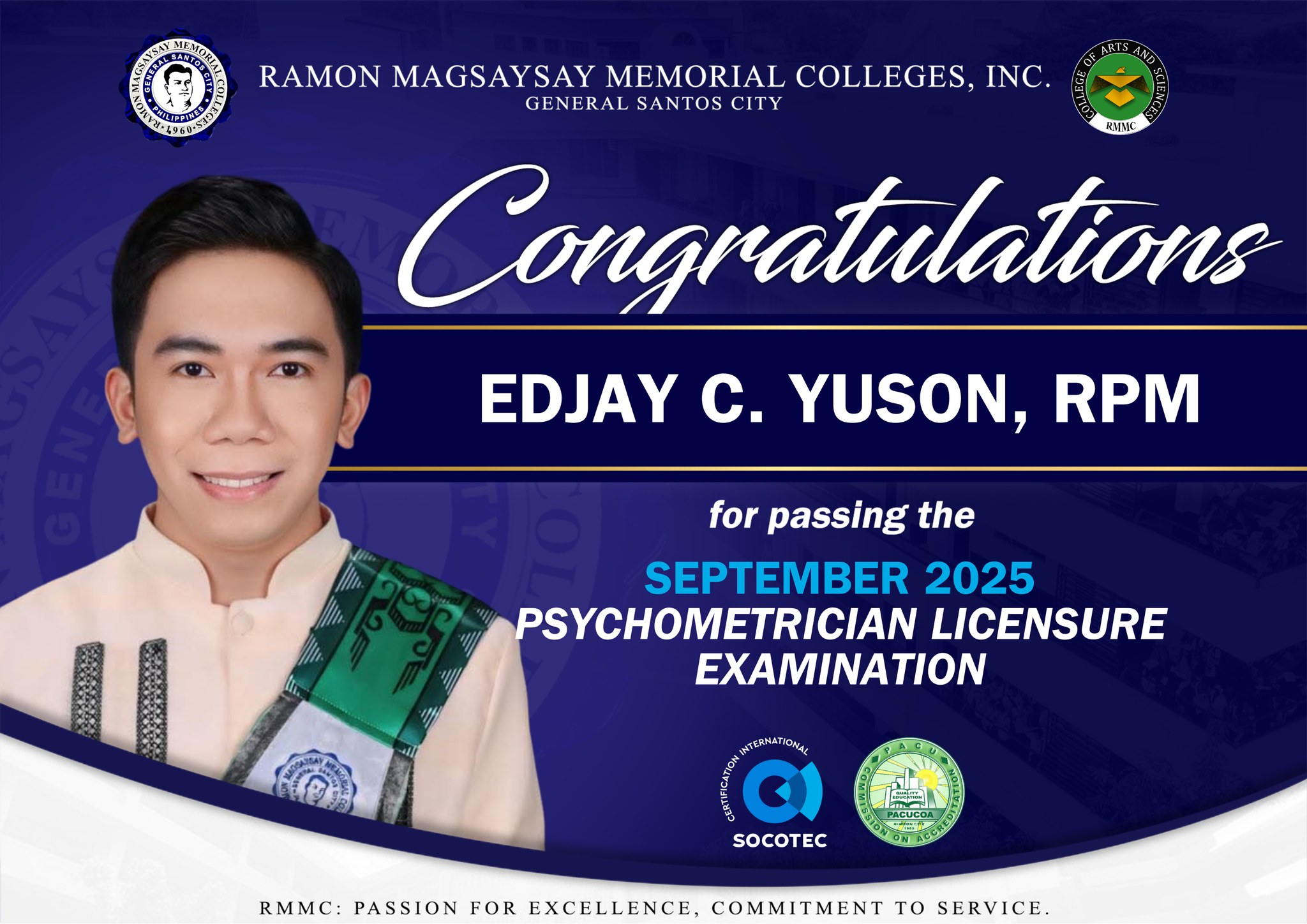 2/2 | RMMC CELEBRATES 42 NEWLY REGISTERED PSYCHOMETRICIANS!
