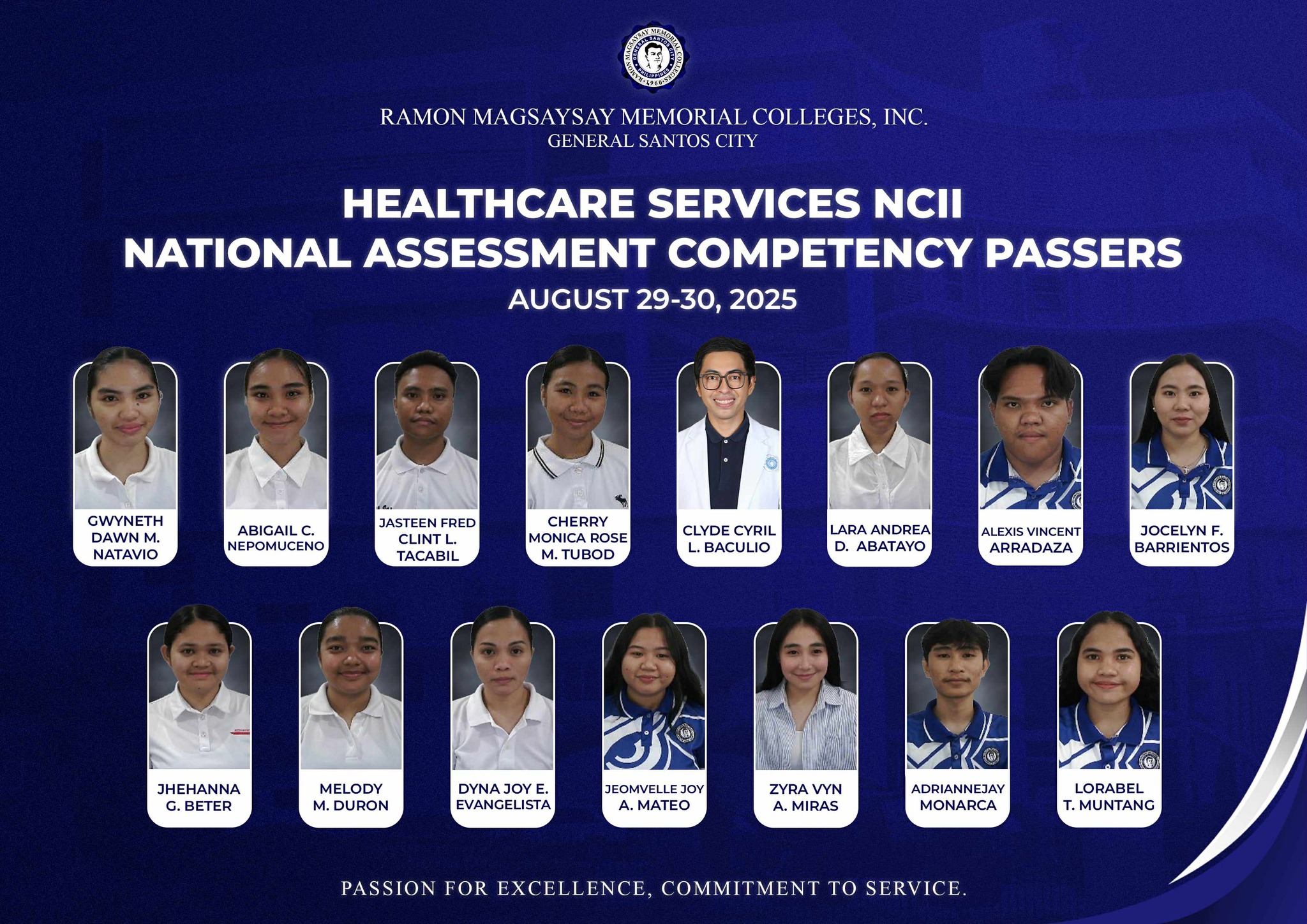 BREAKING BARRIERS, REACHING MILESTONES: CONGRATULATIONS HEALTH SERVICES NC II PASSERS!