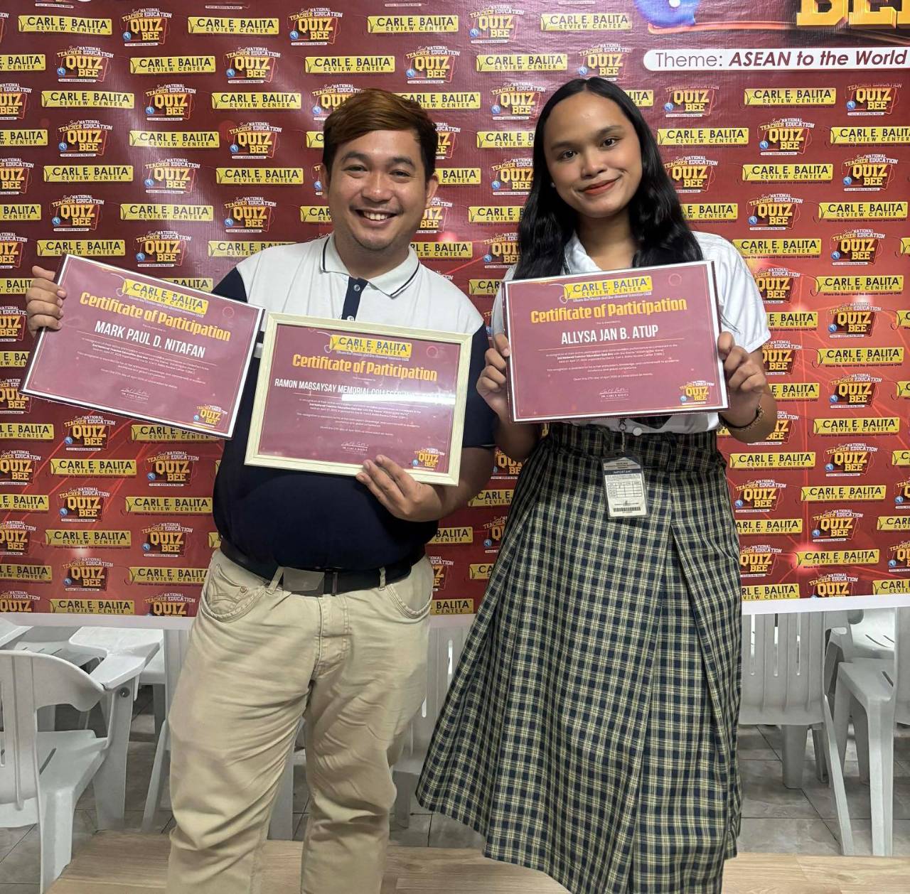 𝗧𝗵𝗶𝗿𝗱-𝗬𝗲𝗮𝗿 𝗕𝗦𝗘𝗗 𝗙𝗶𝗹𝗶𝗽𝗶𝗻𝗼 𝗦𝘁𝘂𝗱𝗲𝗻𝘁 𝗥𝗲𝗽𝗿𝗲𝘀𝗲𝗻𝘁𝘀 𝗥𝗠𝗠𝗖 𝗼𝗻 𝘁𝗵𝗲 𝗡𝗮𝘁𝗶𝗼𝗻𝗮𝗹 𝗦𝘁𝗮𝗴𝗲 𝗮𝘁 𝘁𝗵𝗲 𝟯𝗿𝗱 𝗖𝗕𝗥𝗖 𝗡𝗮𝘁𝗶𝗼𝗻𝗮𝗹 𝗧𝗲𝗮𝗰𝗵𝗲𝗿 𝗘𝗱𝘂𝗰𝗮𝘁𝗶𝗼𝗻 𝗤𝘂𝗶𝘇 𝗕𝗲𝗲