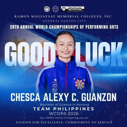 𝐂𝐇𝐄𝐒𝐊𝐀 𝐀𝐋𝐄𝐗𝐘 𝐂. 𝐆𝐔𝐀𝐍𝐙𝐎𝐍, 𝐑𝐌𝐌𝐂 𝐍𝐮𝐫𝐬𝐢𝐧𝐠 𝐒𝐭𝐮𝐝𝐞𝐧𝐭 𝐭𝐨 𝐖𝐂𝐎𝐏𝐀 𝟐𝟎𝟐𝟔