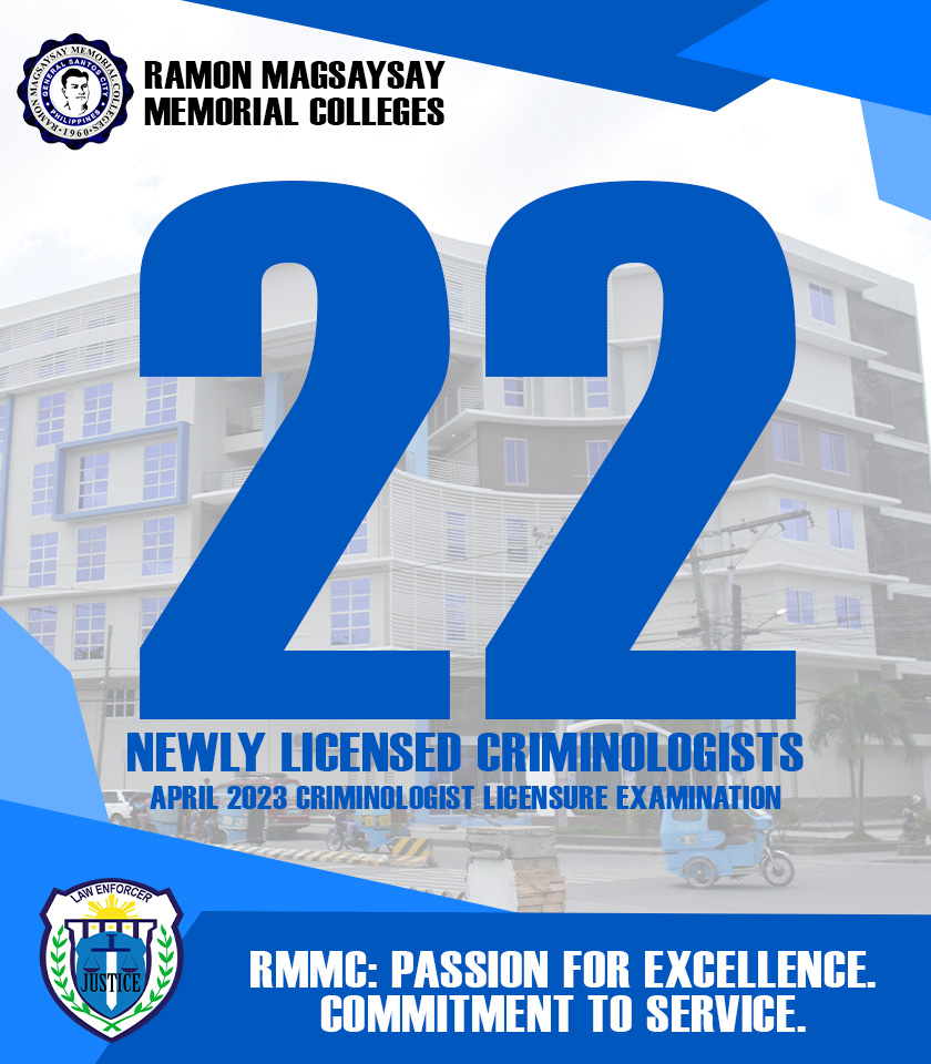 RMMC IS PROUD TO PRESENT OUR CRIMINOLOGIST LICENSURE EXAM PASSERS!