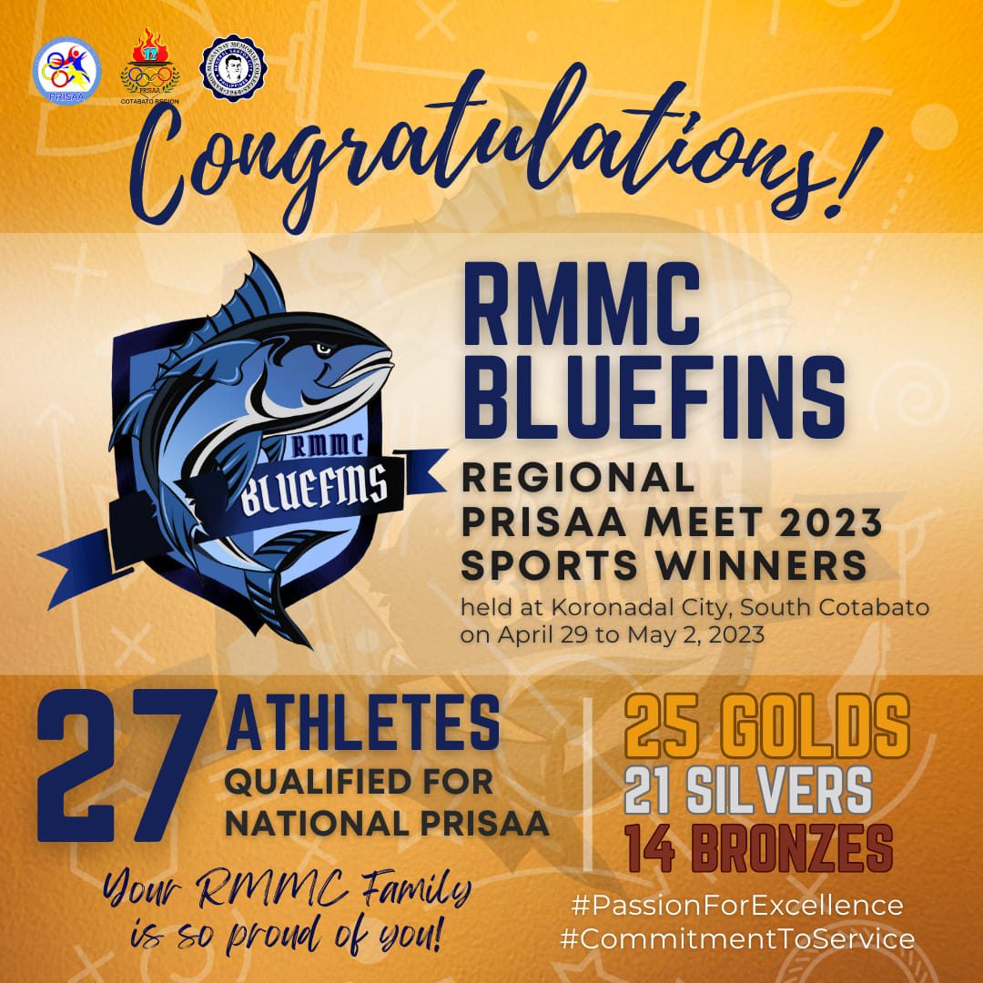 PRISAA REGIONAL MEET 2023 | RMMC BLUEFINS’ ATHLETIC ACHIEVEMENTS